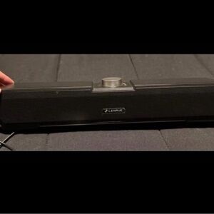 Lenrue Black Soundbar with Volume Dial